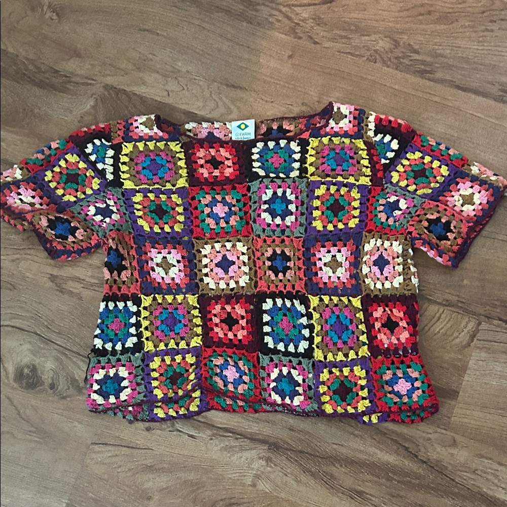 FARM Rio Colorful Patchwork women’s crochet top
